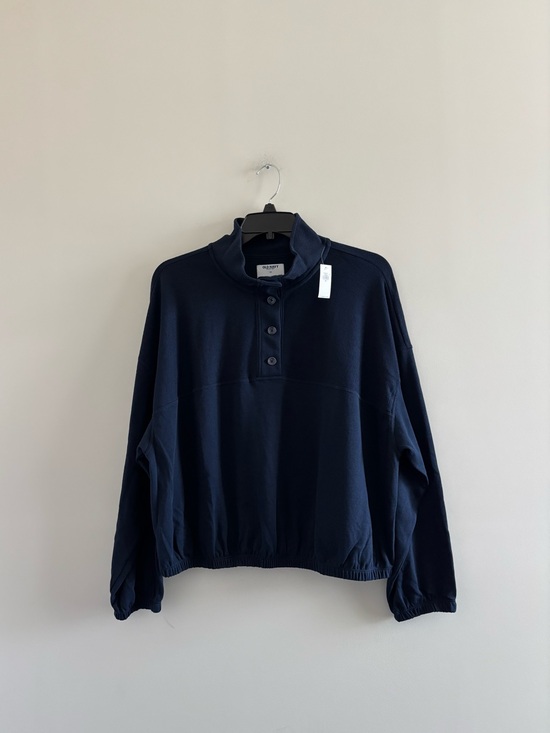 Old Navy Tops - Old Navy Sweatshirt So Comfy Terry Fleece Navy Blue Women 2X NWT Athletic Casual